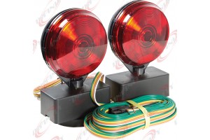 12V Magnetic Towing Amber/ Red Lights Kit Trailer RV Boat Dolly Brake Lights